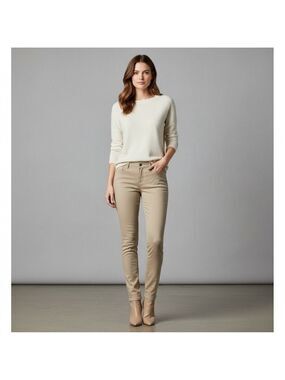 cleo beige skinny leg jeans size 18